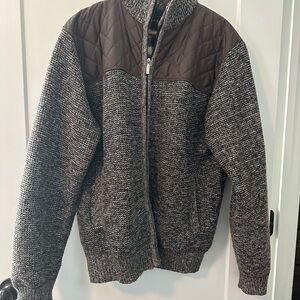 Men's Zip-Up Sweater in Brown